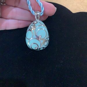 Blue Resin Drop Pendant